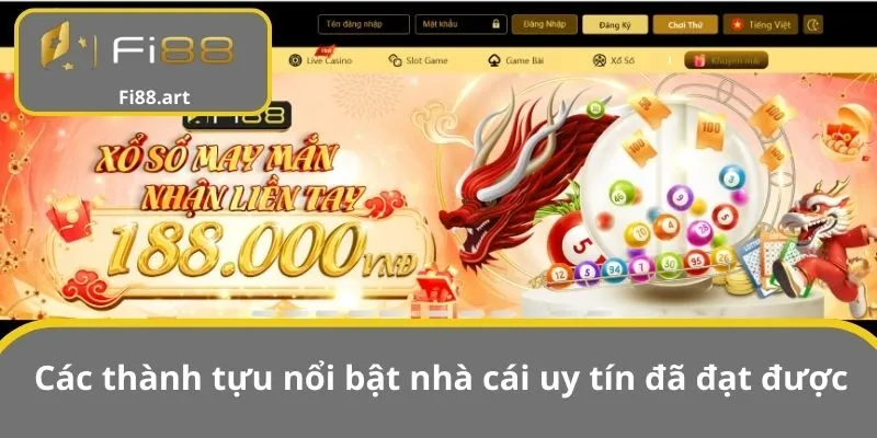 Các thành tựu nổi bật nhà cái uy tín đã đạt được
